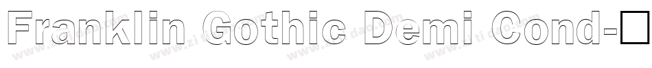 Franklin Gothic Demi Cond字体转换